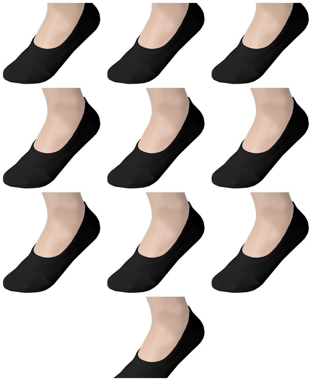 

Nawab Men Boys No Show Loafer Highly Stretchable Boat Socks in Black color(10 PAIR)