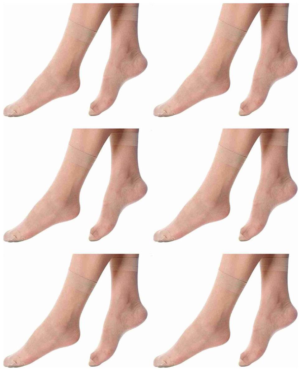 

Nawab Ultra-Thin Transparent Sheer Net Skin Ankle Length No Show Women Girl Socks( 6 PAIR)