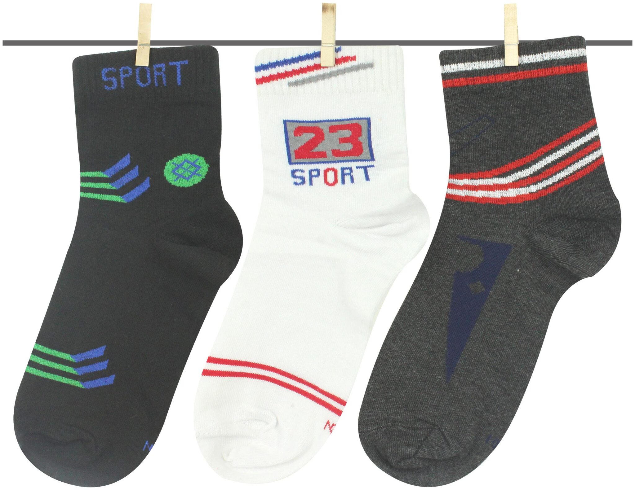 

Neska Moda 3 Pair Men s Formal Solid Free Size Cotton Ankle Length Socks-White Grey Black S244