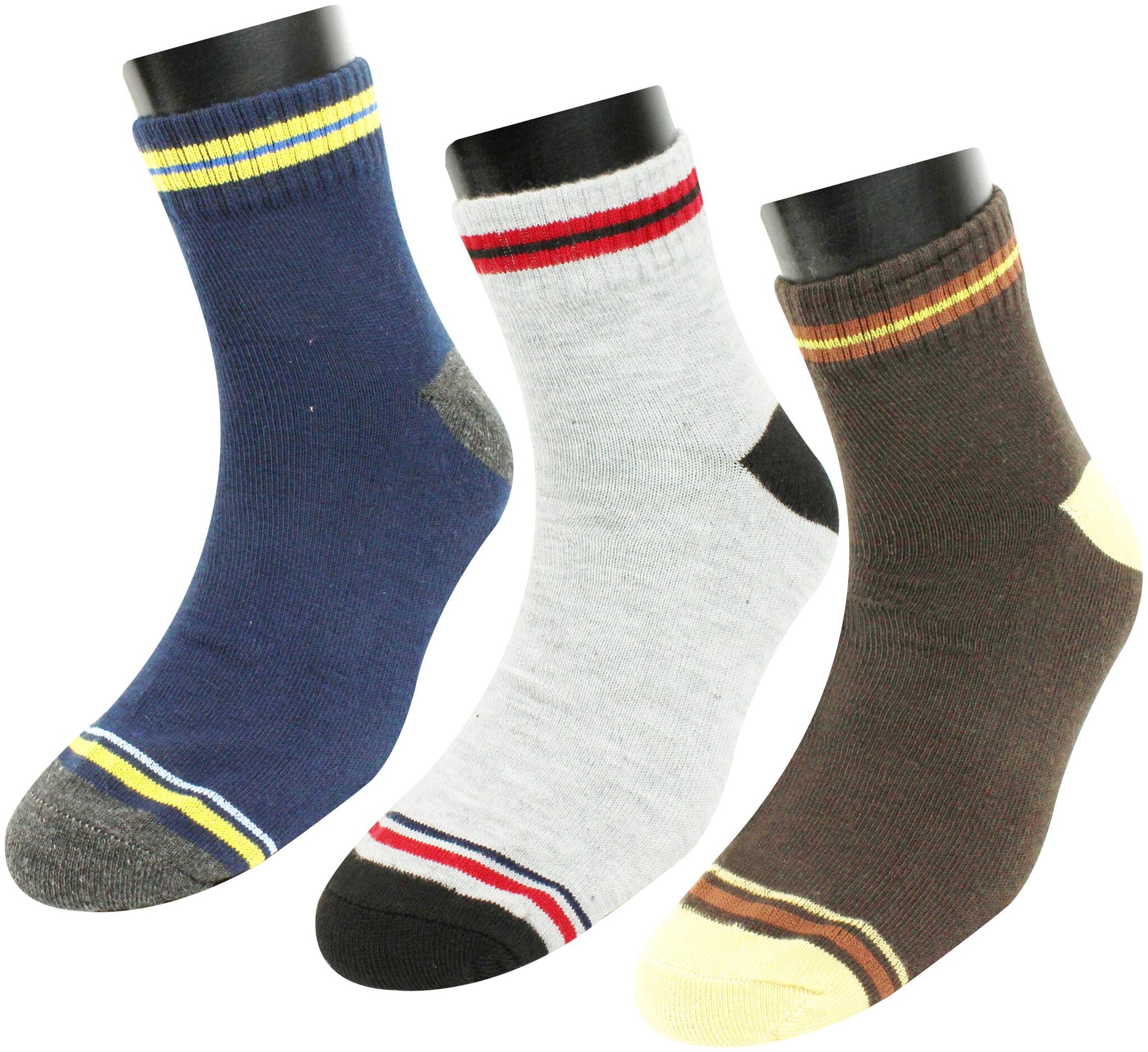 

Neska Moda Multi Cotton Ankle length socks ( Pack of 3 )