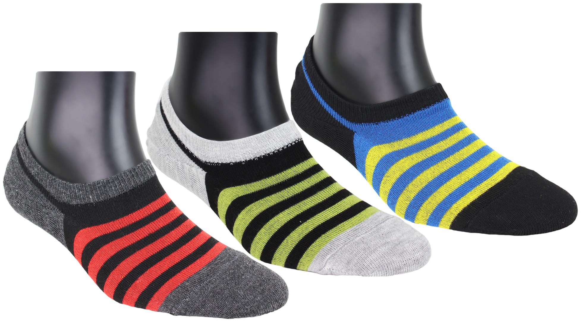 

Neska Moda Unisex Cotton Multicolor 3 Pair Loafer Socks-S275