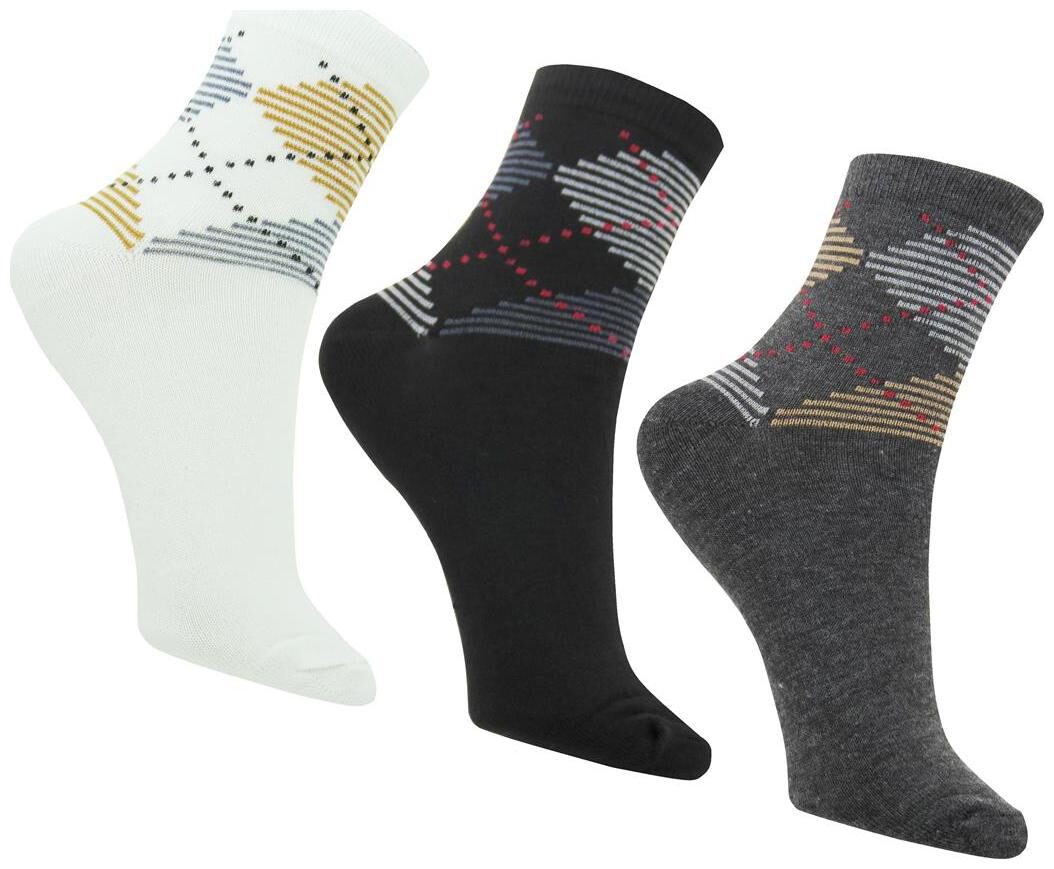 

Neska Moda Premium 3 Pair Men s Formal Solid Free Size Cotton Crew Length Socks-Grey White Black S223