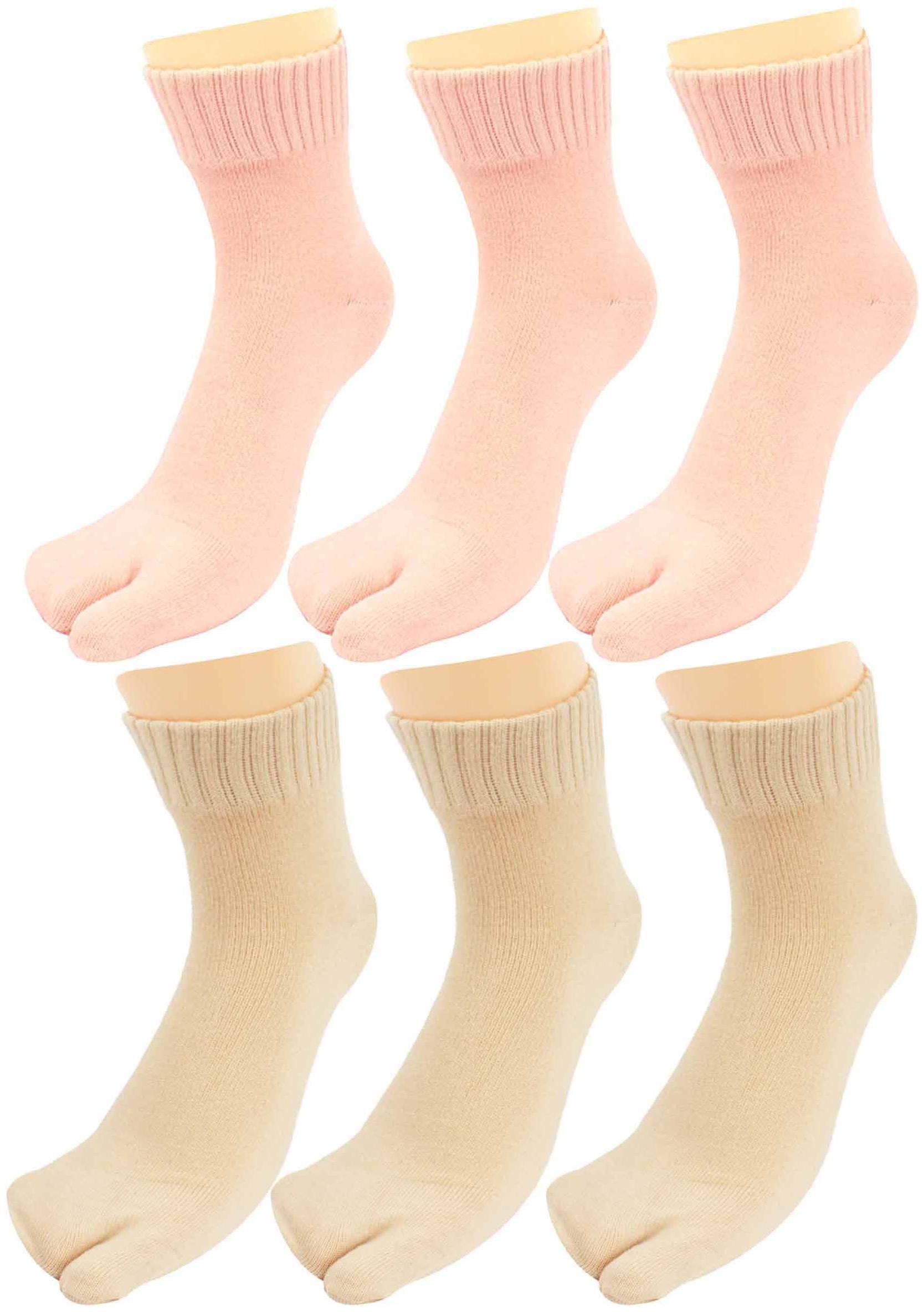 

Neska Moda 6 Pair Women s Skin Brown Ankle Length Cotton Thumb Socks