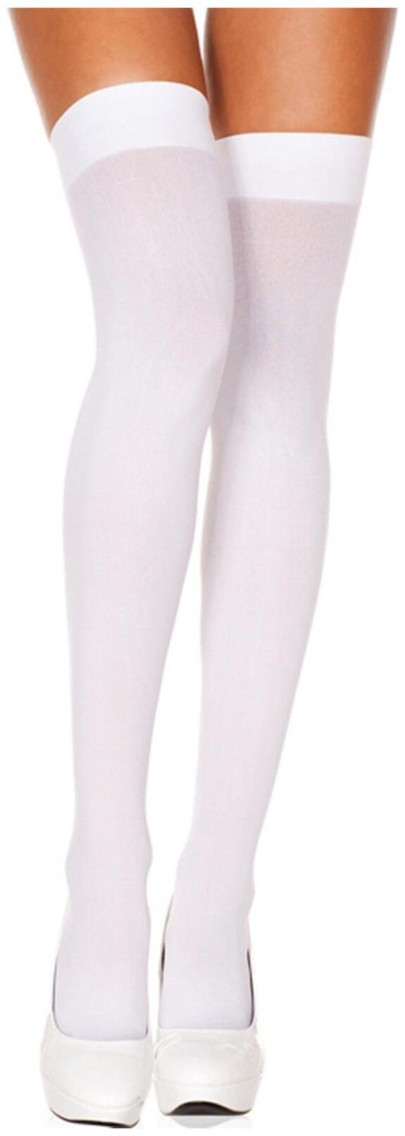 

Neska Moda Anfanna Women s White Thigh-Highs Long Stockings STK8