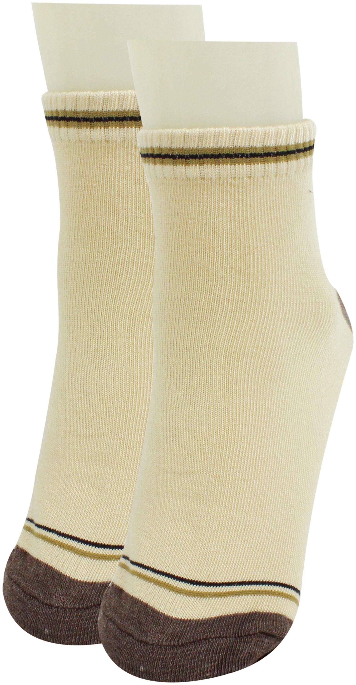

Neska Moda Beige Cotton Ankle length socks ( Pack of 1 )