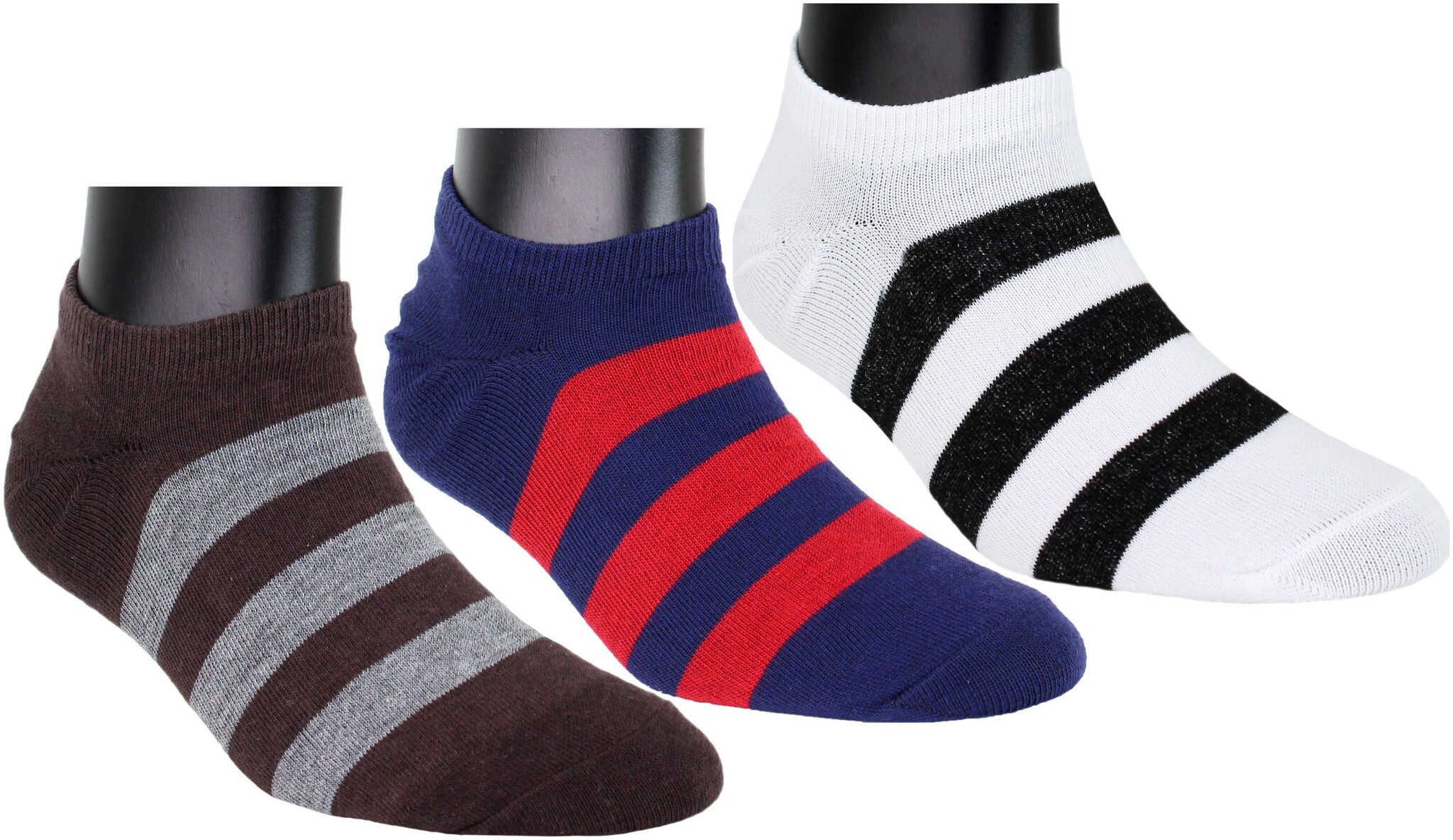 

Neska Moda Unisex 3 Pair Cotton Multicolor Loafer Socks-S718