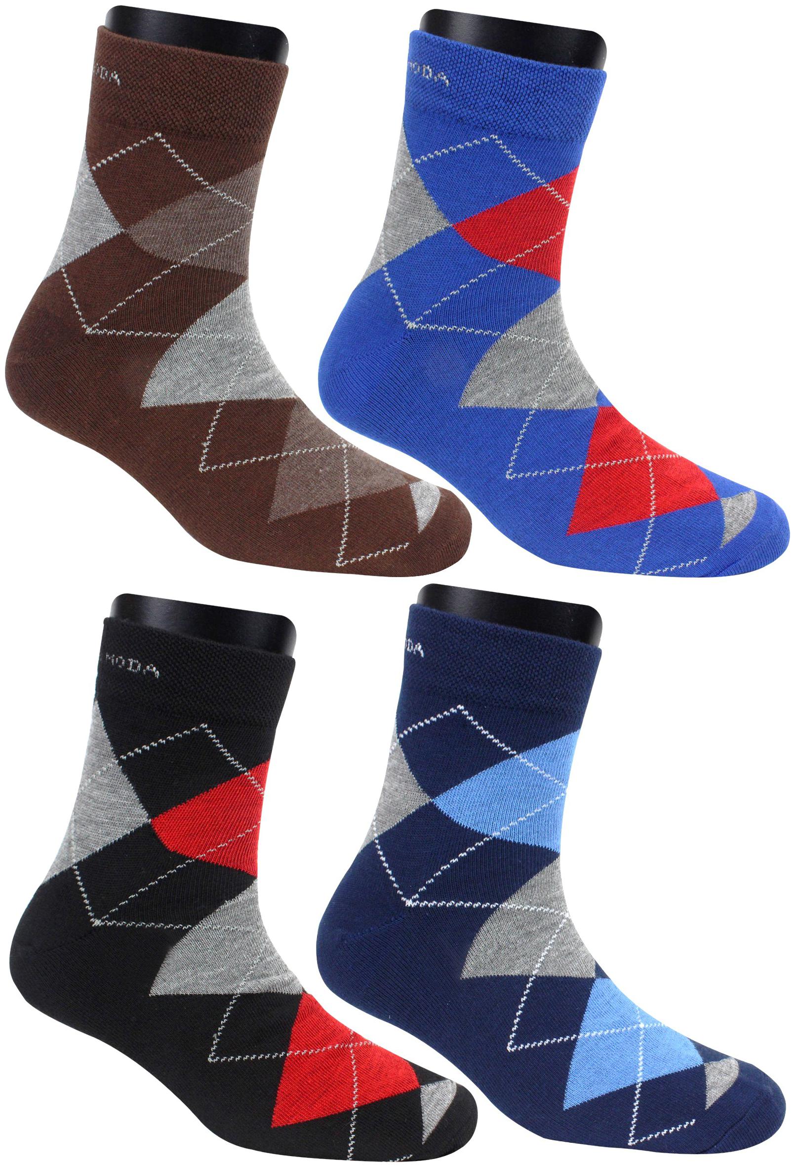 

Neska Moda Multi Cotton Ankle length socks ( 4 pairs )