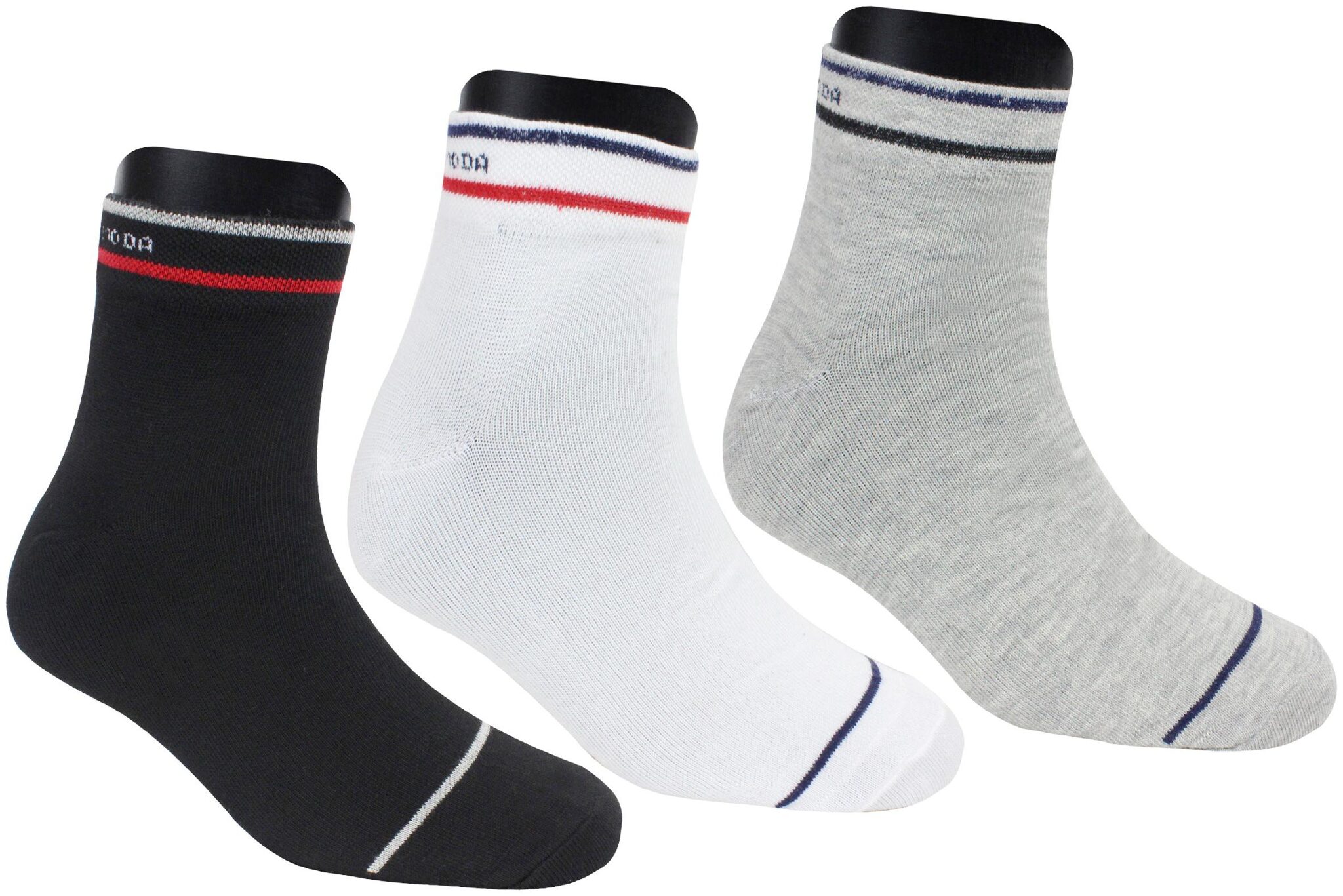 

Neska Moda Multi Cotton Ankle length socks ( 3 pairs )