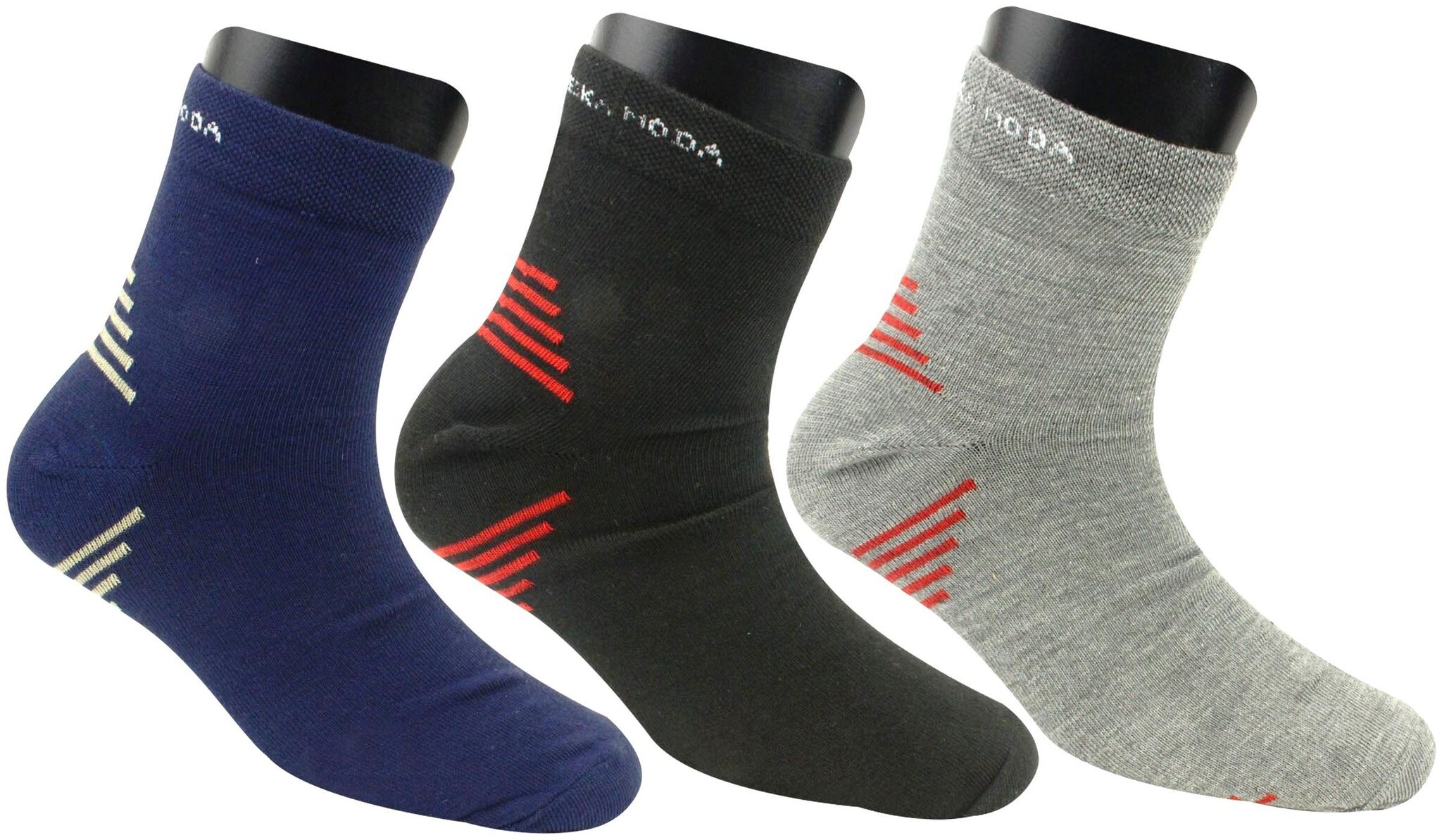 

Neska Moda Multi Cotton Ankle length socks ( 3 pairs )