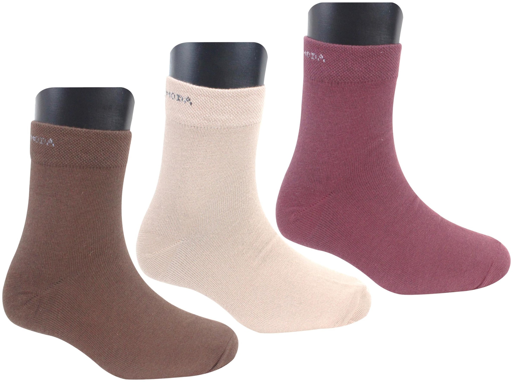 

Neska Moda Multi Cotton Ankle length socks ( Pack of 3 )