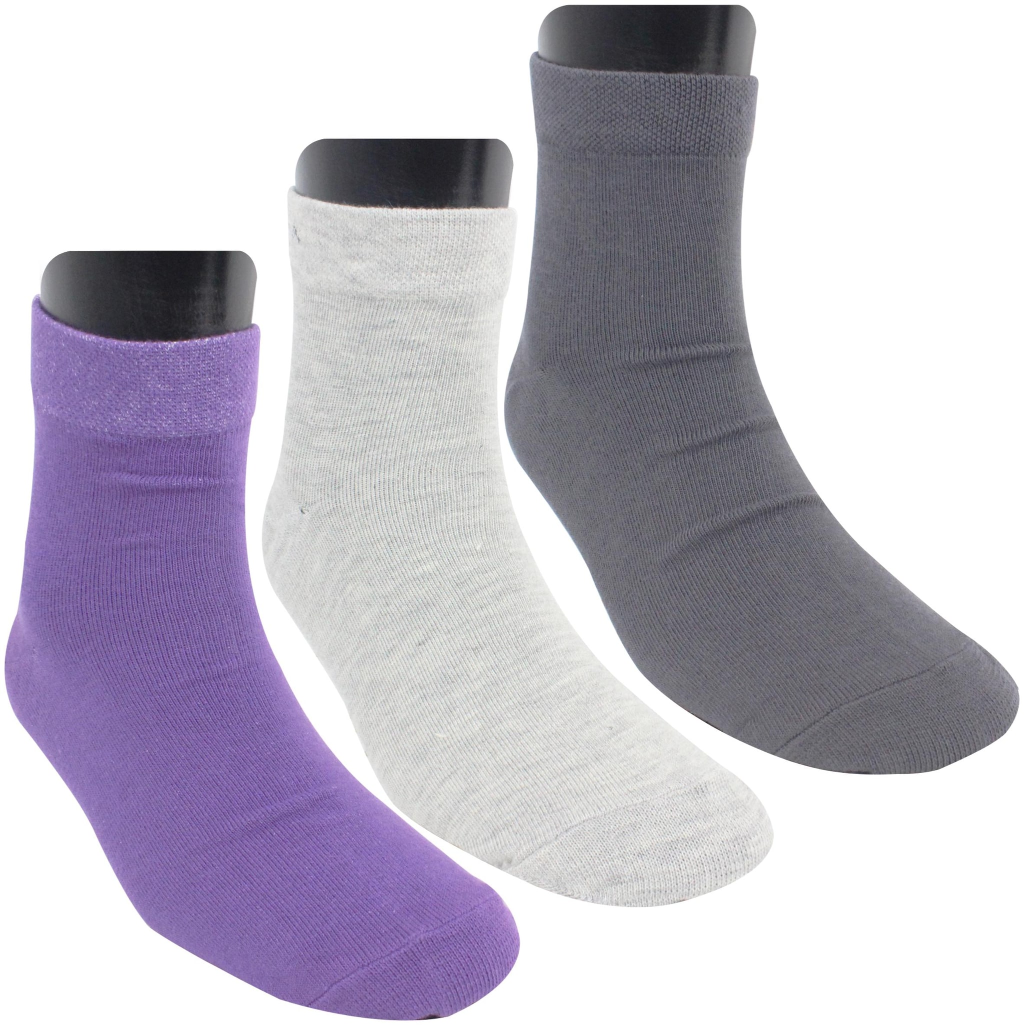 

Neska Moda Multi Cotton Ankle length socks ( Pack of 3 )