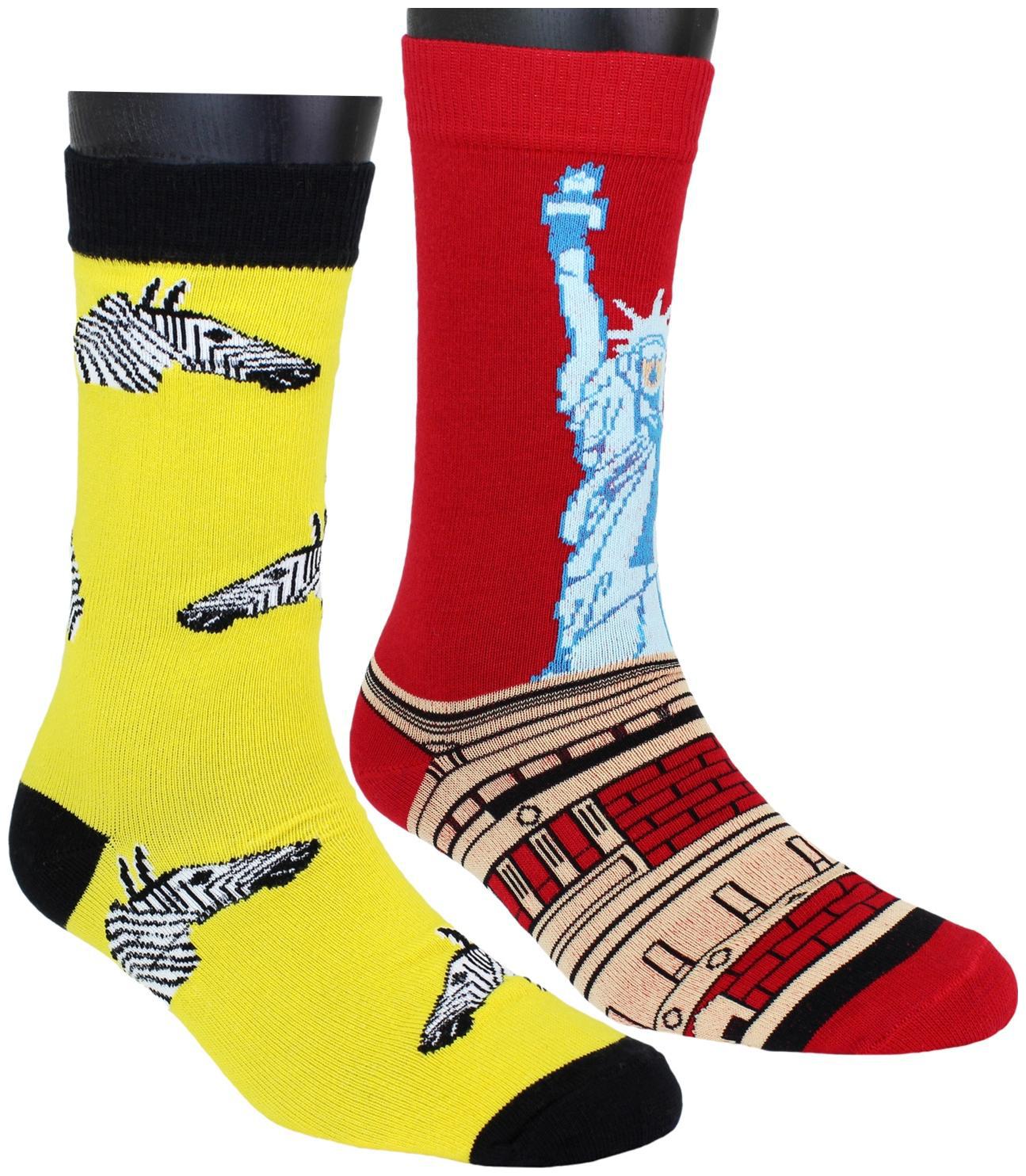 

Neska Moda Blue Cotton Crew length socks ( Pack of 2 )