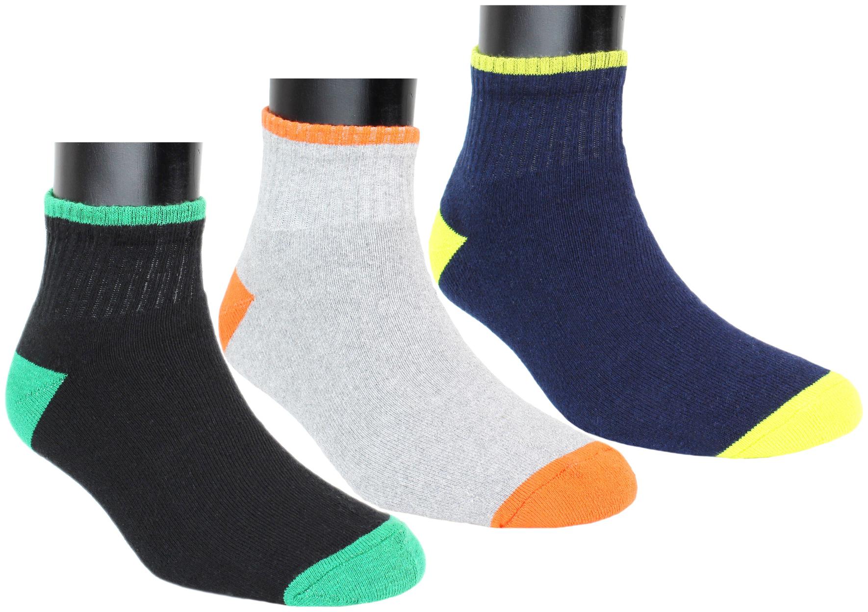 

Neska Moda Multi Cotton Ankle length socks ( Pack of 3 )