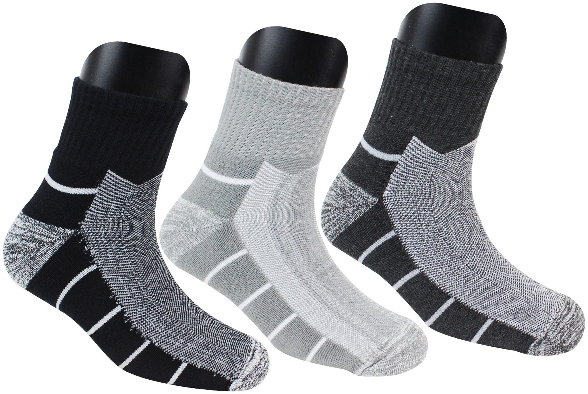 

Neska Moda Multi Cotton Ankle length socks ( Pack of 3 )