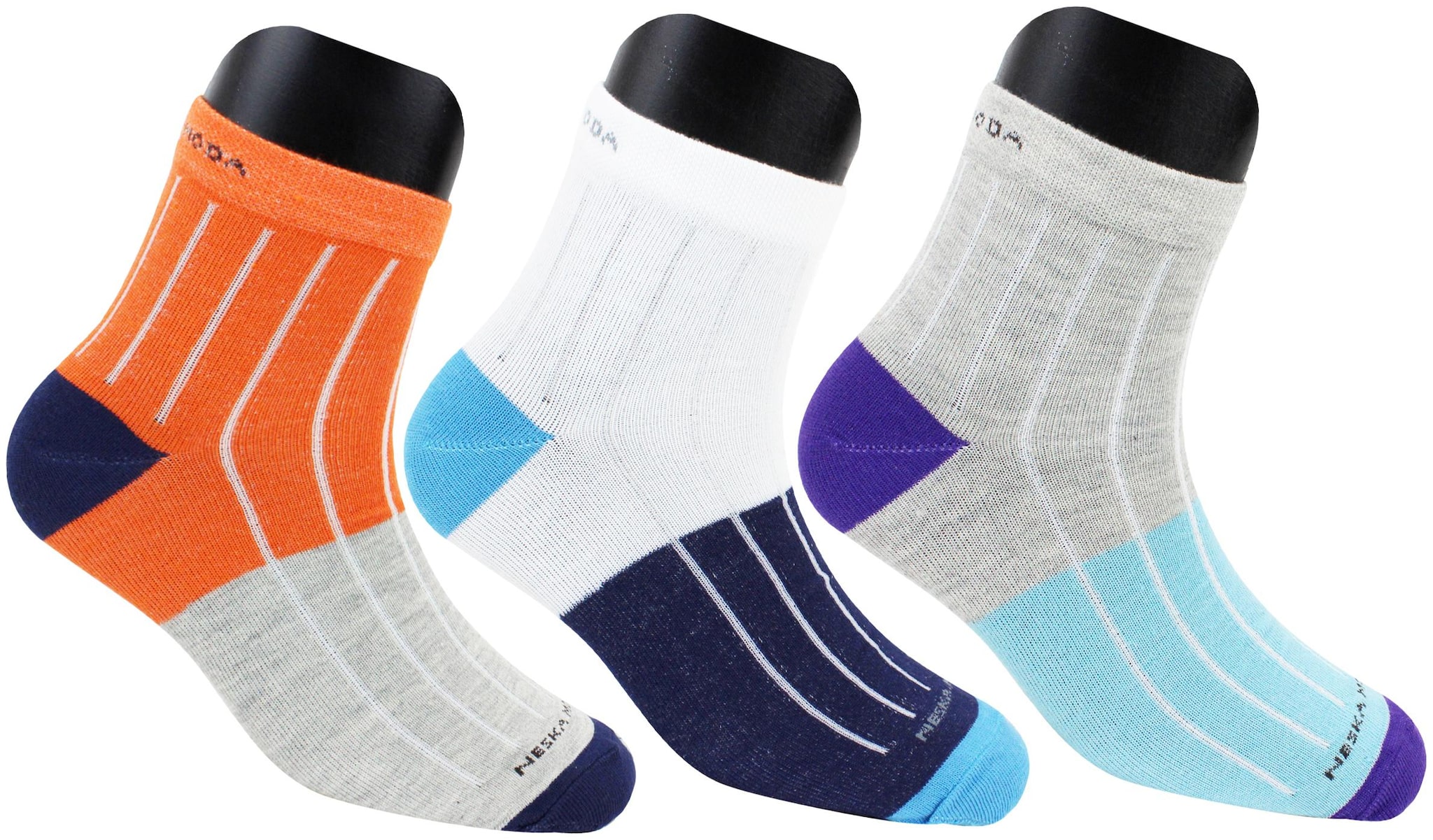 

Neska Moda Multi Cotton Ankle length socks ( Pack of 3 )