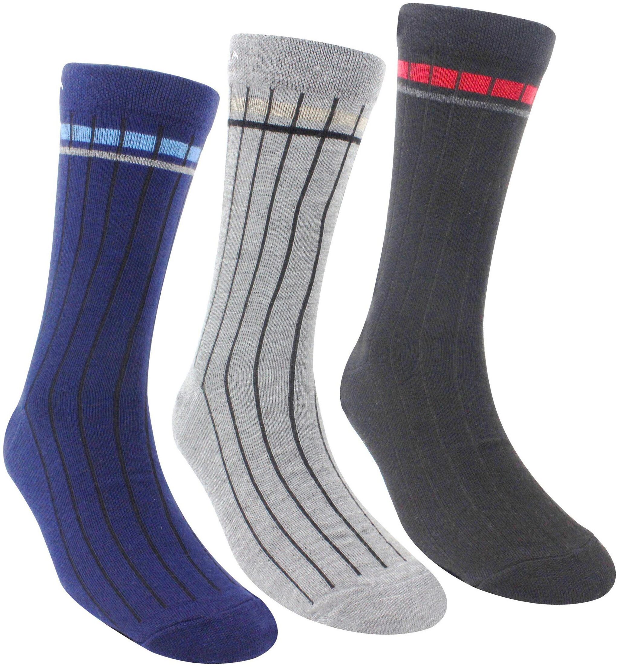 

Neska Moda Multi Cotton Crew length socks ( 3 pairs )