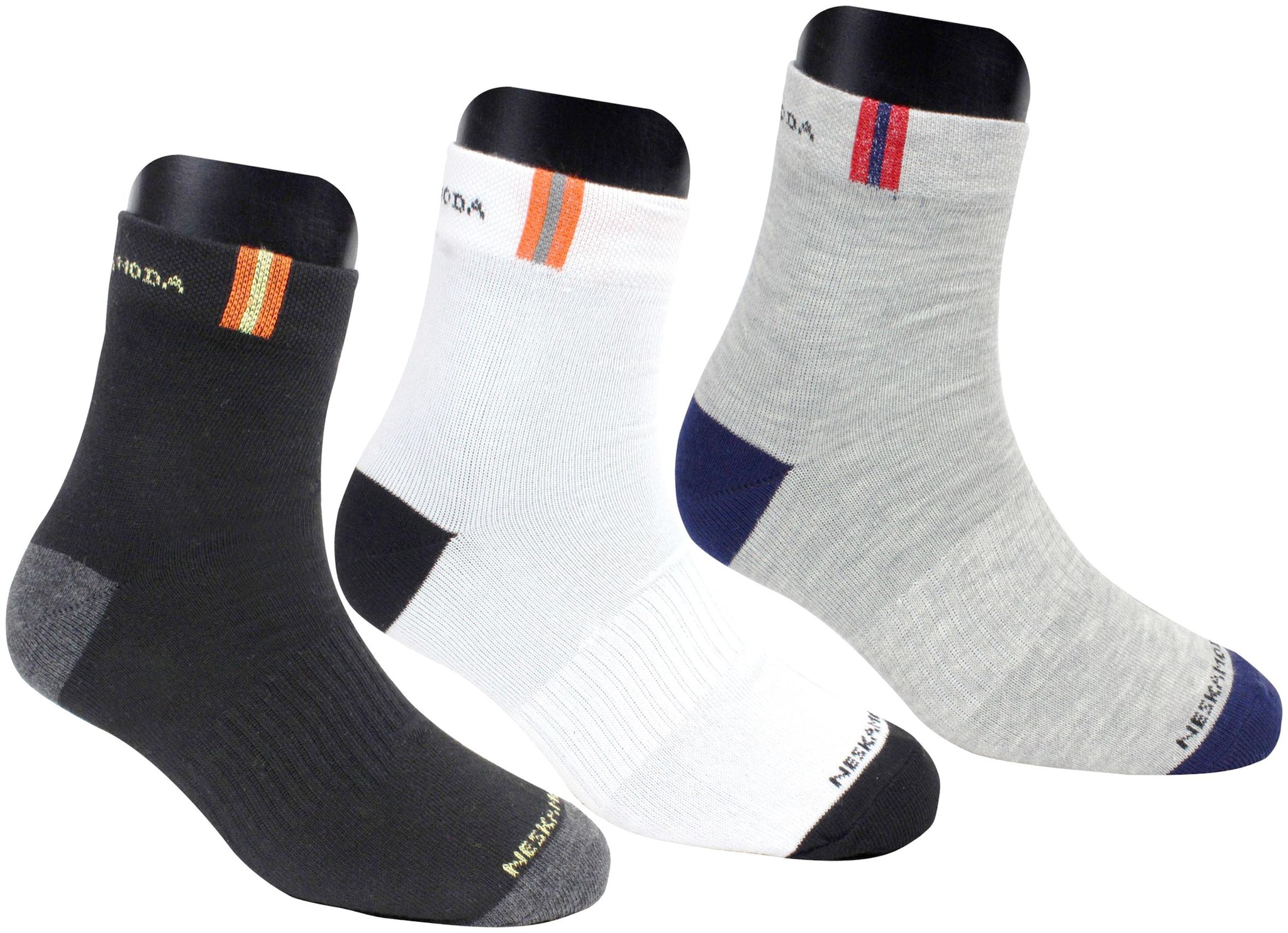 

Neska Moda Multi Cotton Ankle length socks ( 3 pairs )