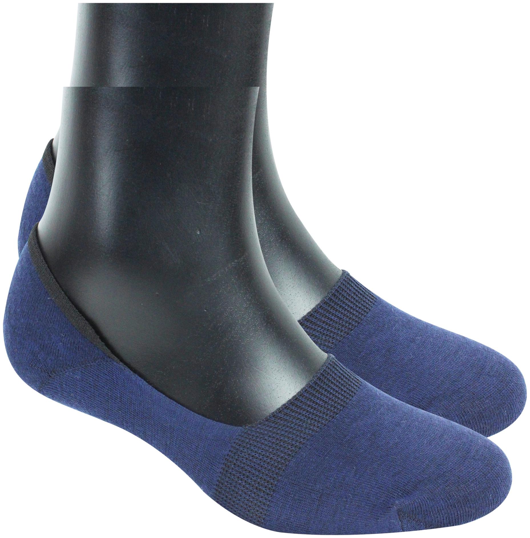 

Neska Moda Blue Cotton No show socks ( Pack of 1 )