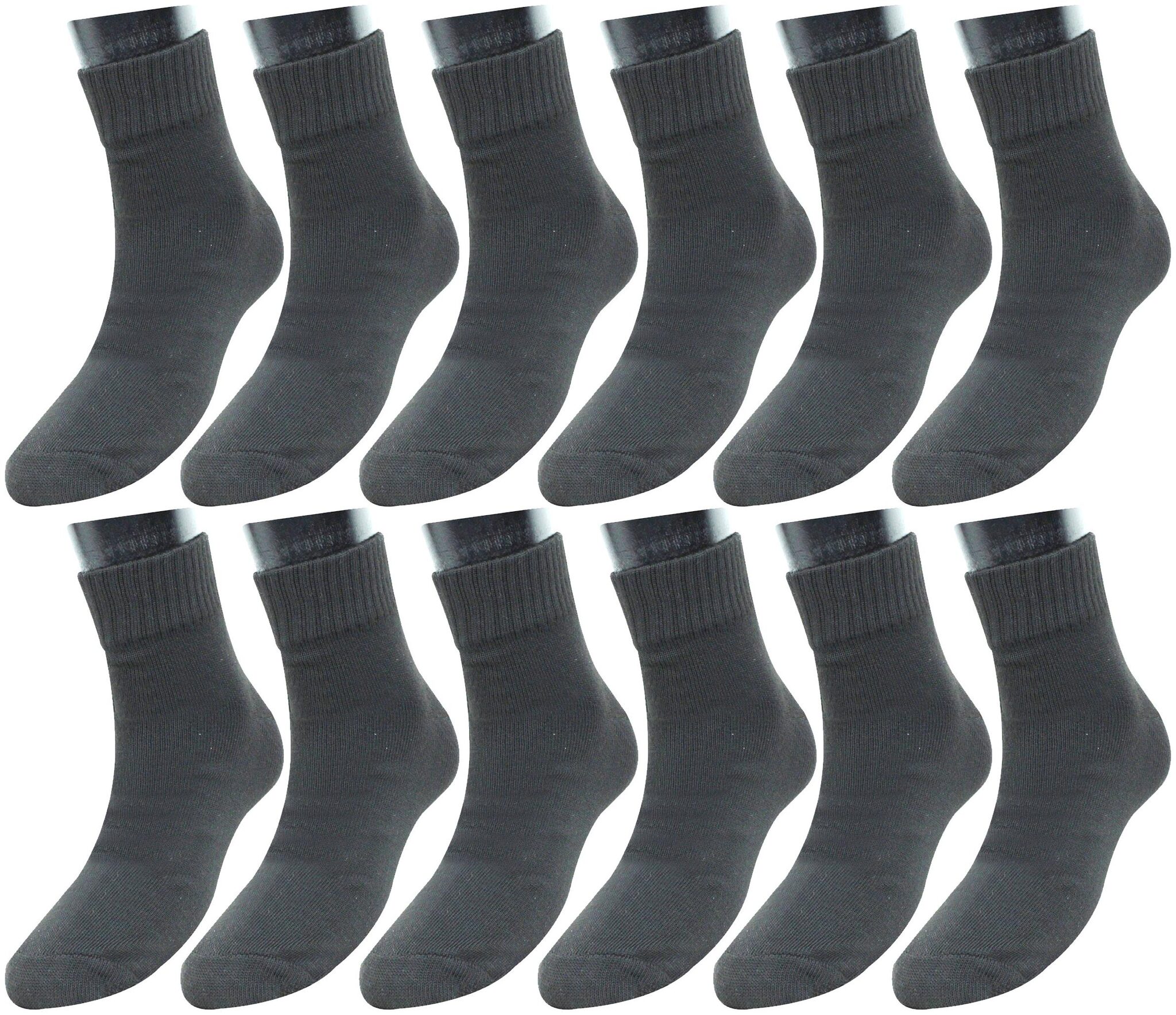 

Neska Moda 12 Pair Men s Black Solid Free Size Cotton Ankle Length Socks