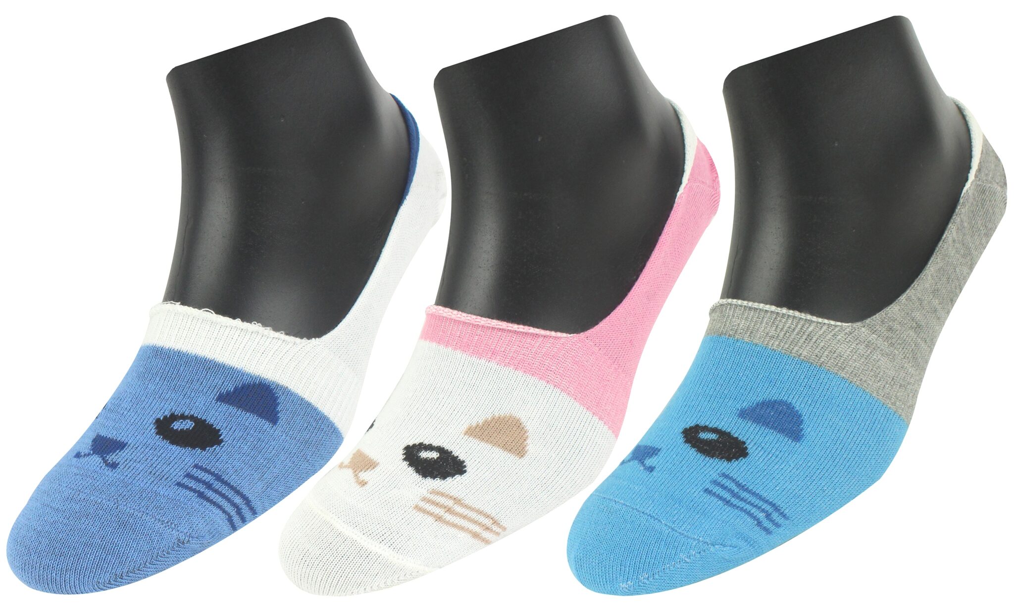 

NeskaModa Women s Cotton Multicolor 3 Pair Loafer Socks-S493