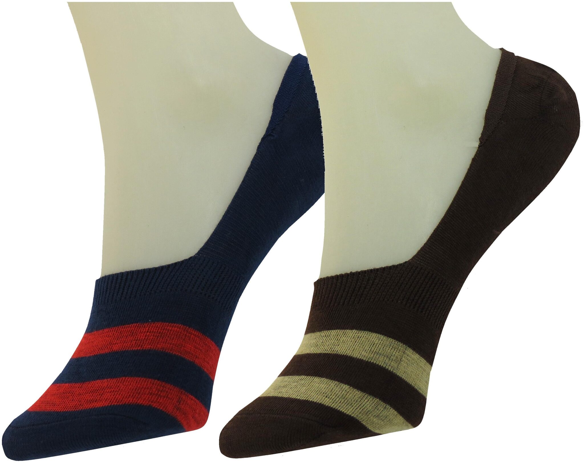 

Neska Moda Brown Cotton No show socks ( Pack of 2 )