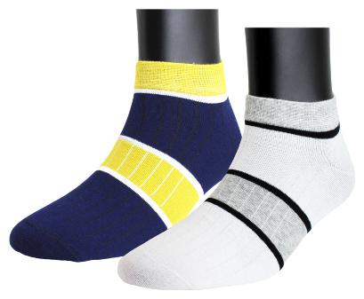 

Neska Moda Women s 2 Pair Blue And White Cotton Ankle Length Socks-S883