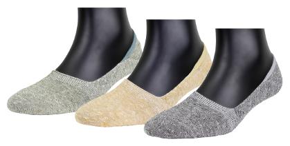 

Neska Moda Grey Cotton No show socks ( Pack of 3 )