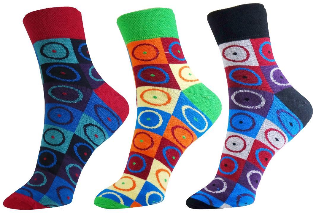 

Neska Moda Premium 3 Pair Women s Cotton Tribal Ankle Length Socks-Multicolor S434