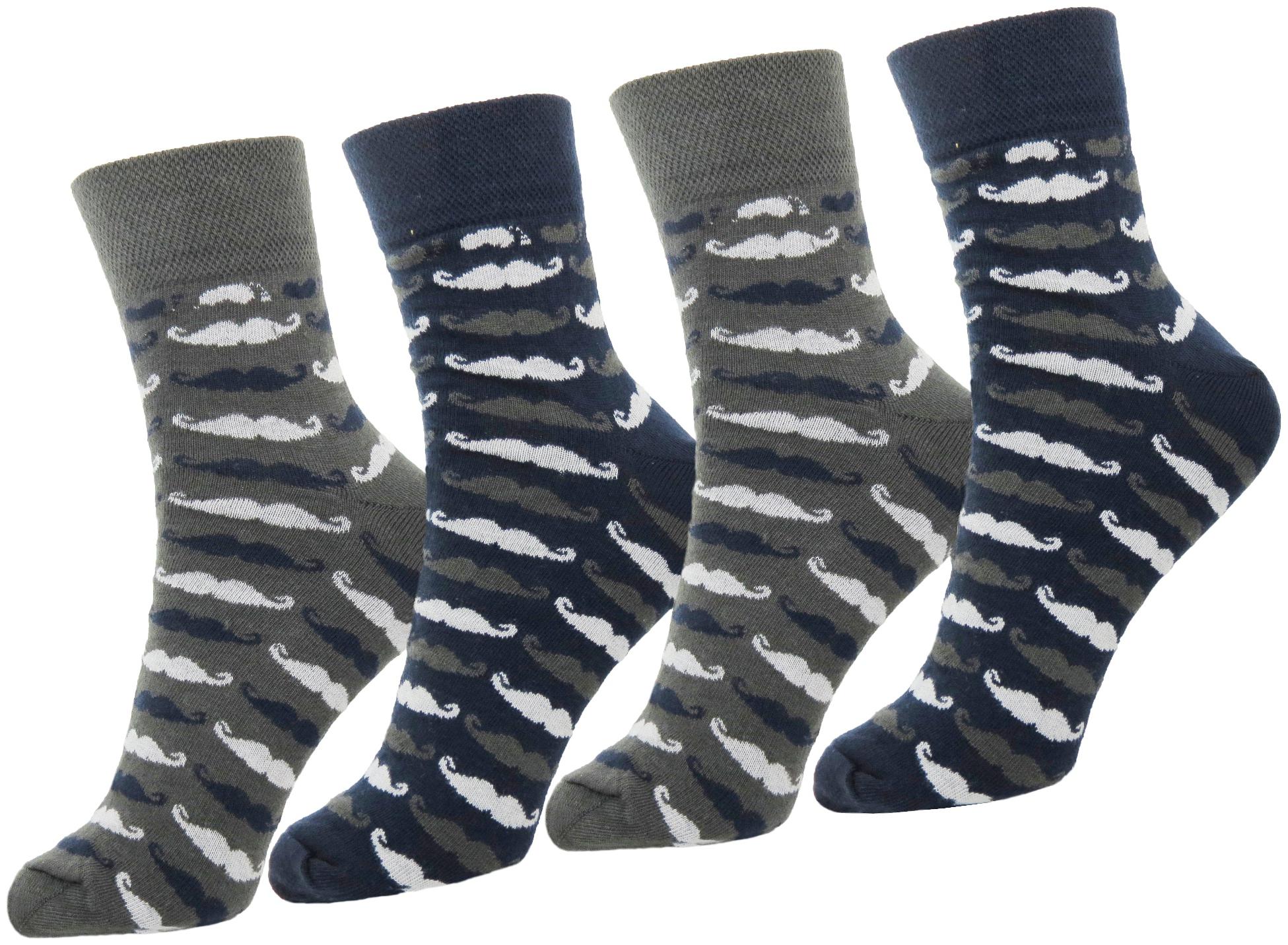

Neska Moda Blue Cotton Ankle length socks ( Pack of 4 )