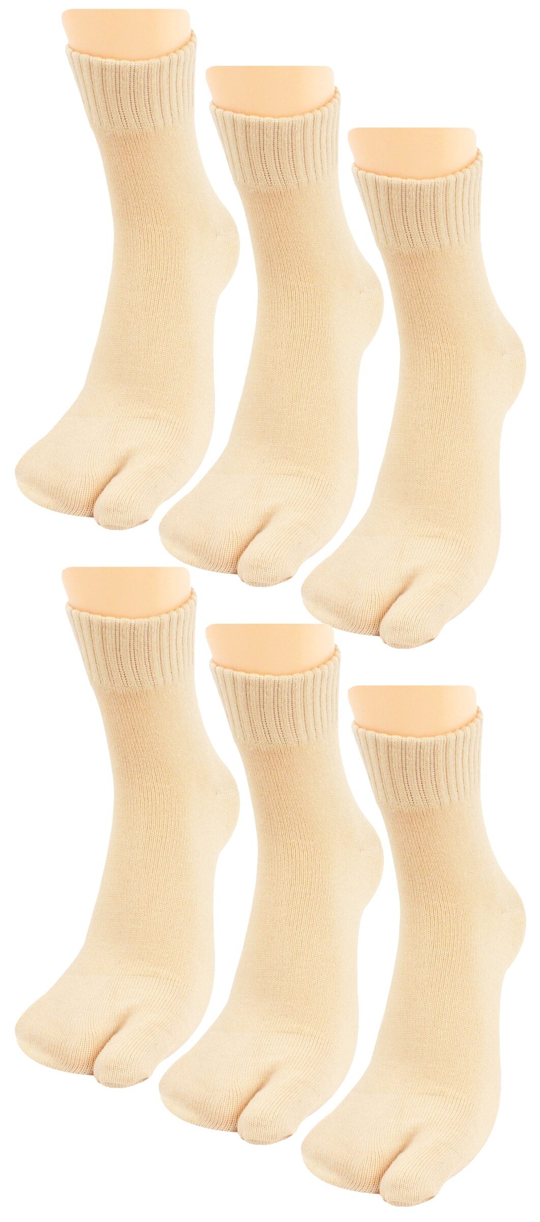 

Neska Moda 6 Pair Women s Skin Formal Plain Cotton Ankle Length Thumb Socks