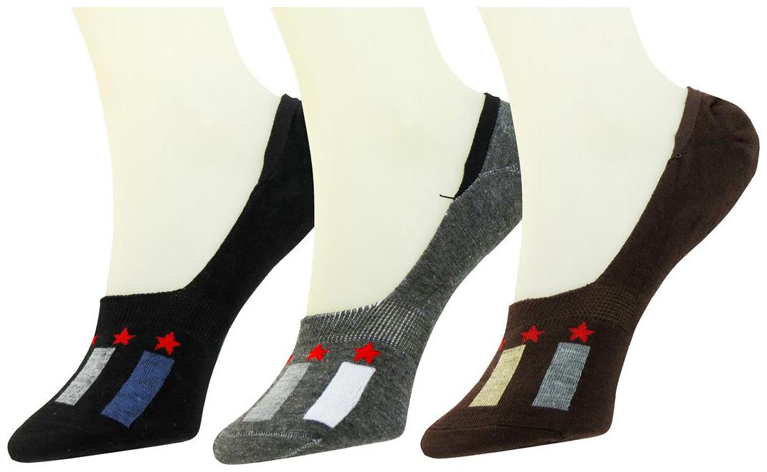 

Neska Moda Black Cotton No show socks ( Pack of 3 )