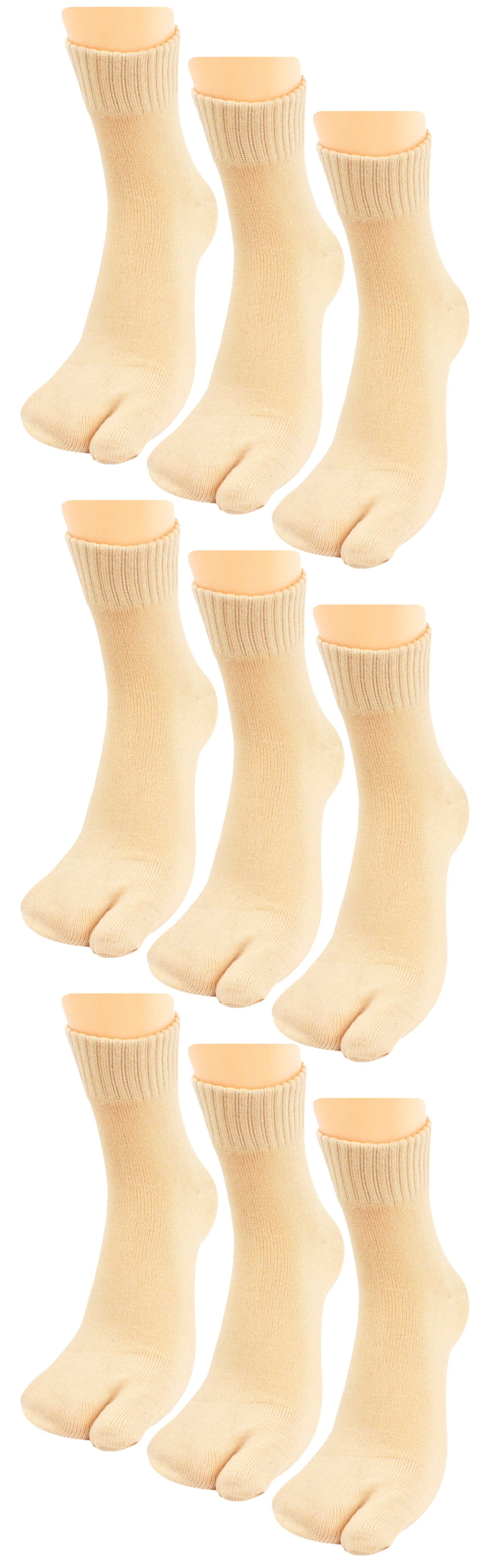 

Neska Moda 9 Pair Women s Skin Formal Plain Cotton Ankle Length Thumb Socks