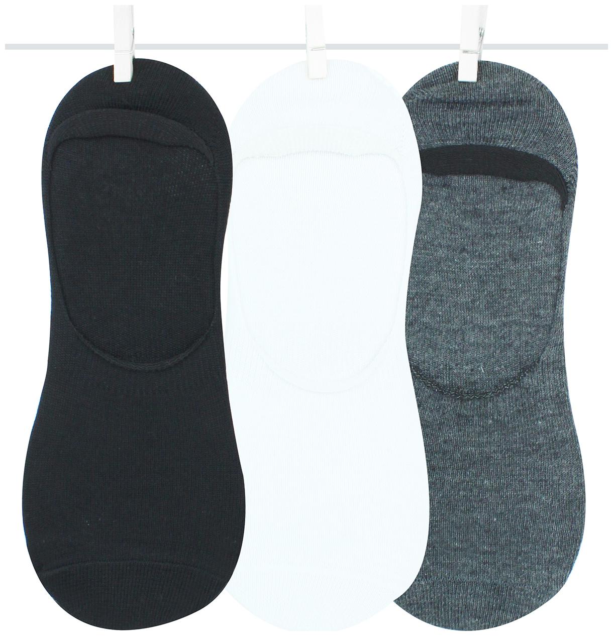

Neska Moda Black Cotton No show socks ( Pack of 3 )