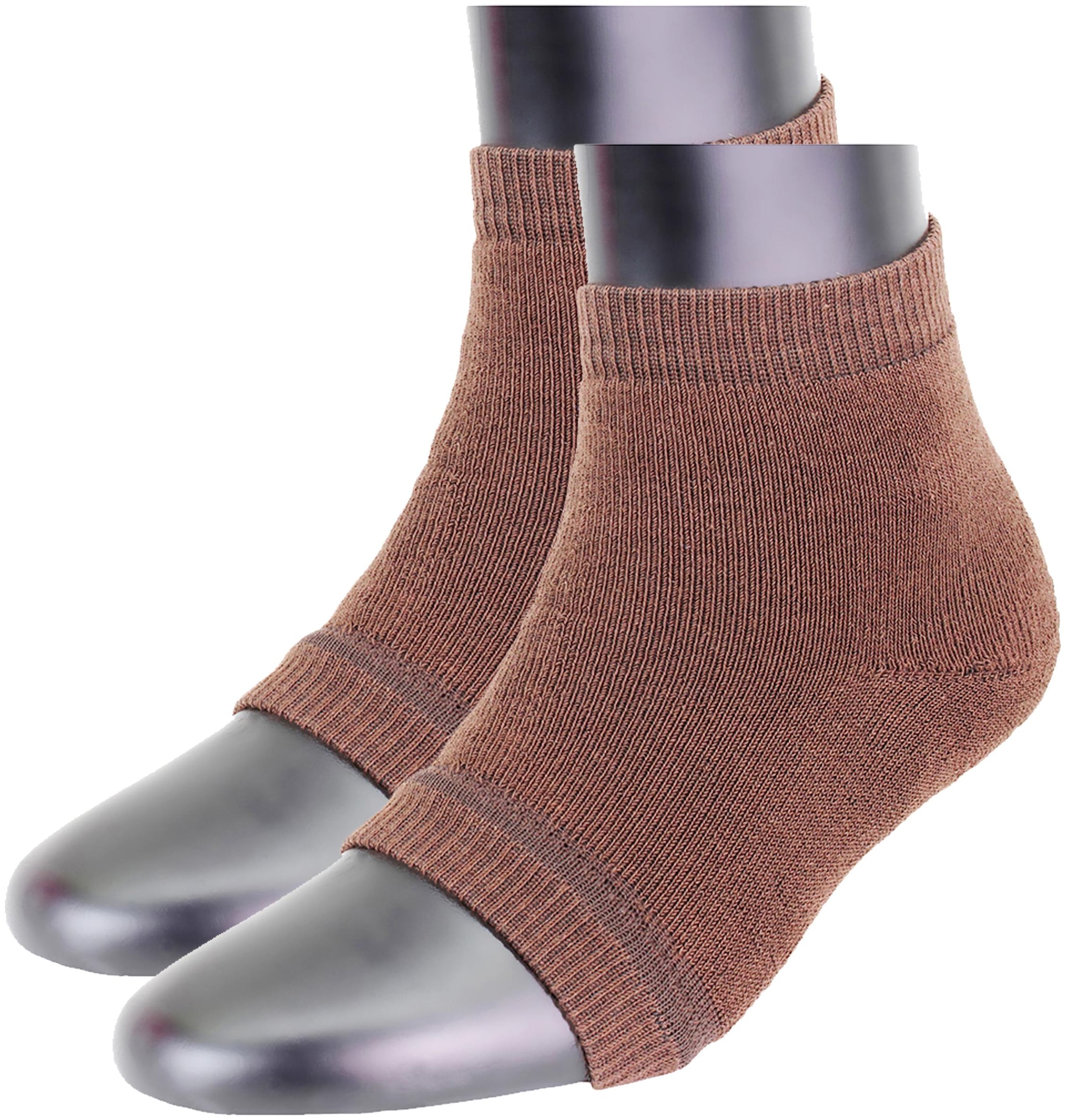 

Neska Moda Brown Cotton Ankle length socks ( 1 pair )