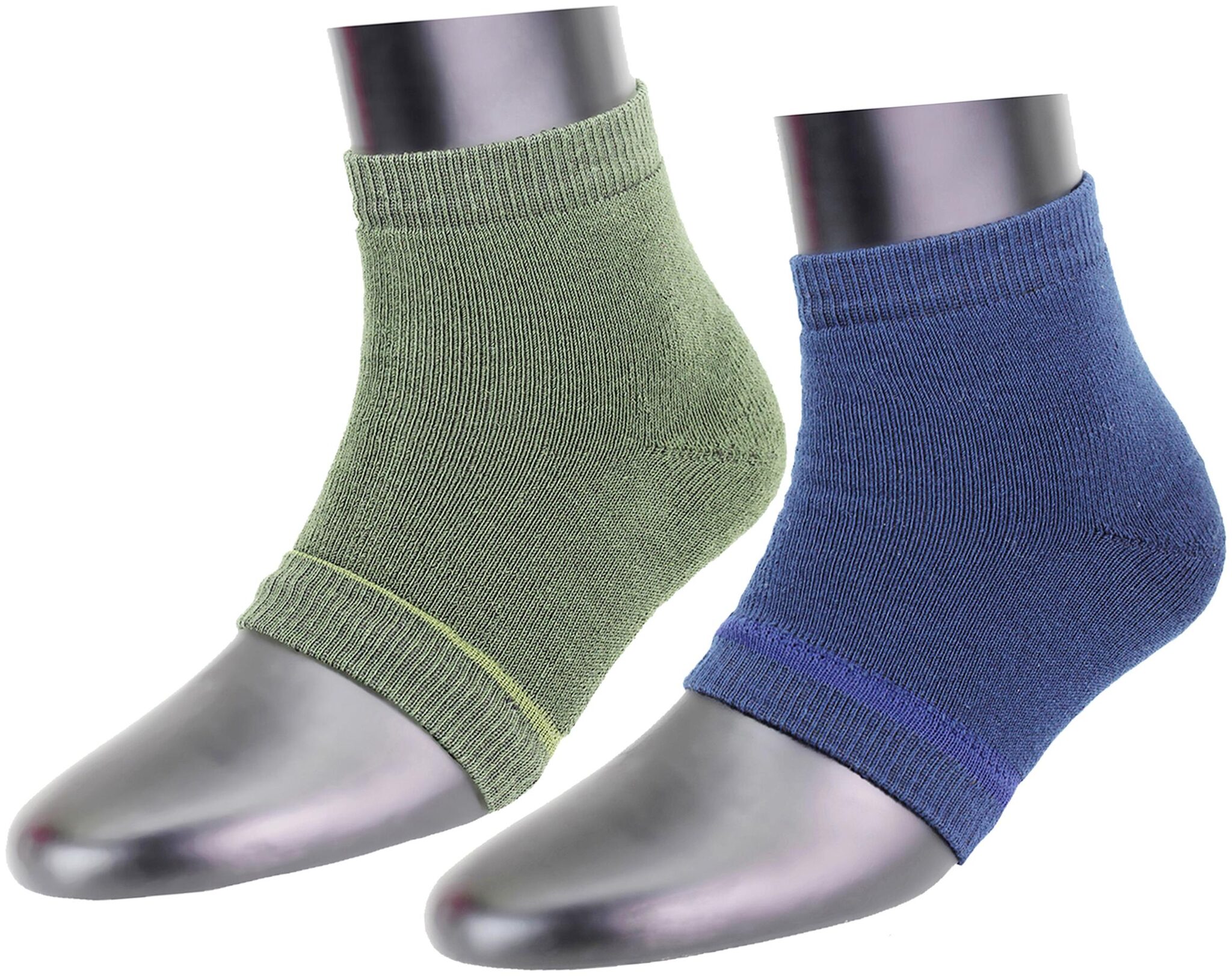 

Neska Moda Blue Green Cotton Ankle length socks ( Pack of 2 )