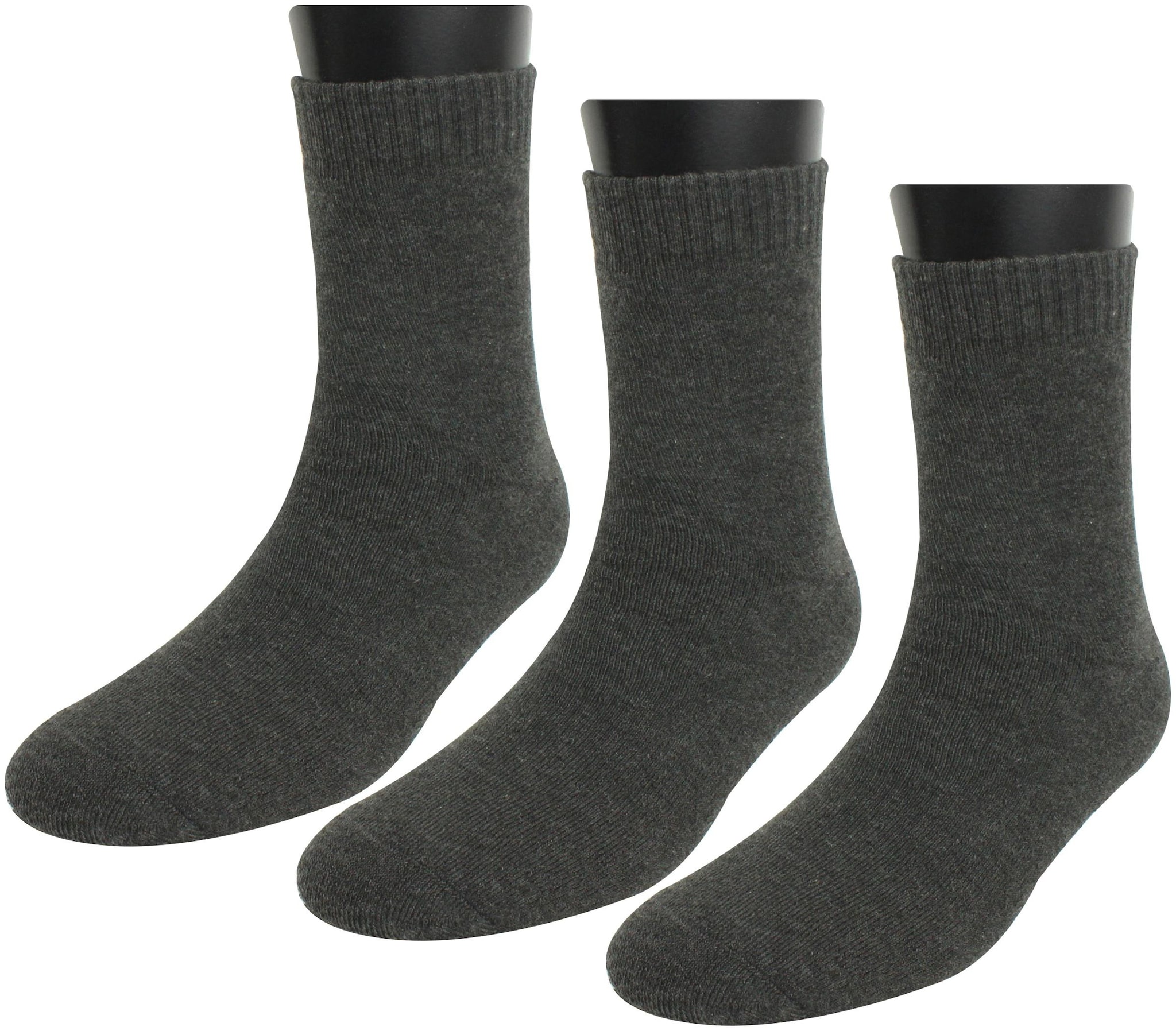 

Neska Moda Grey Cotton Crew length socks ( Pack of 3 )