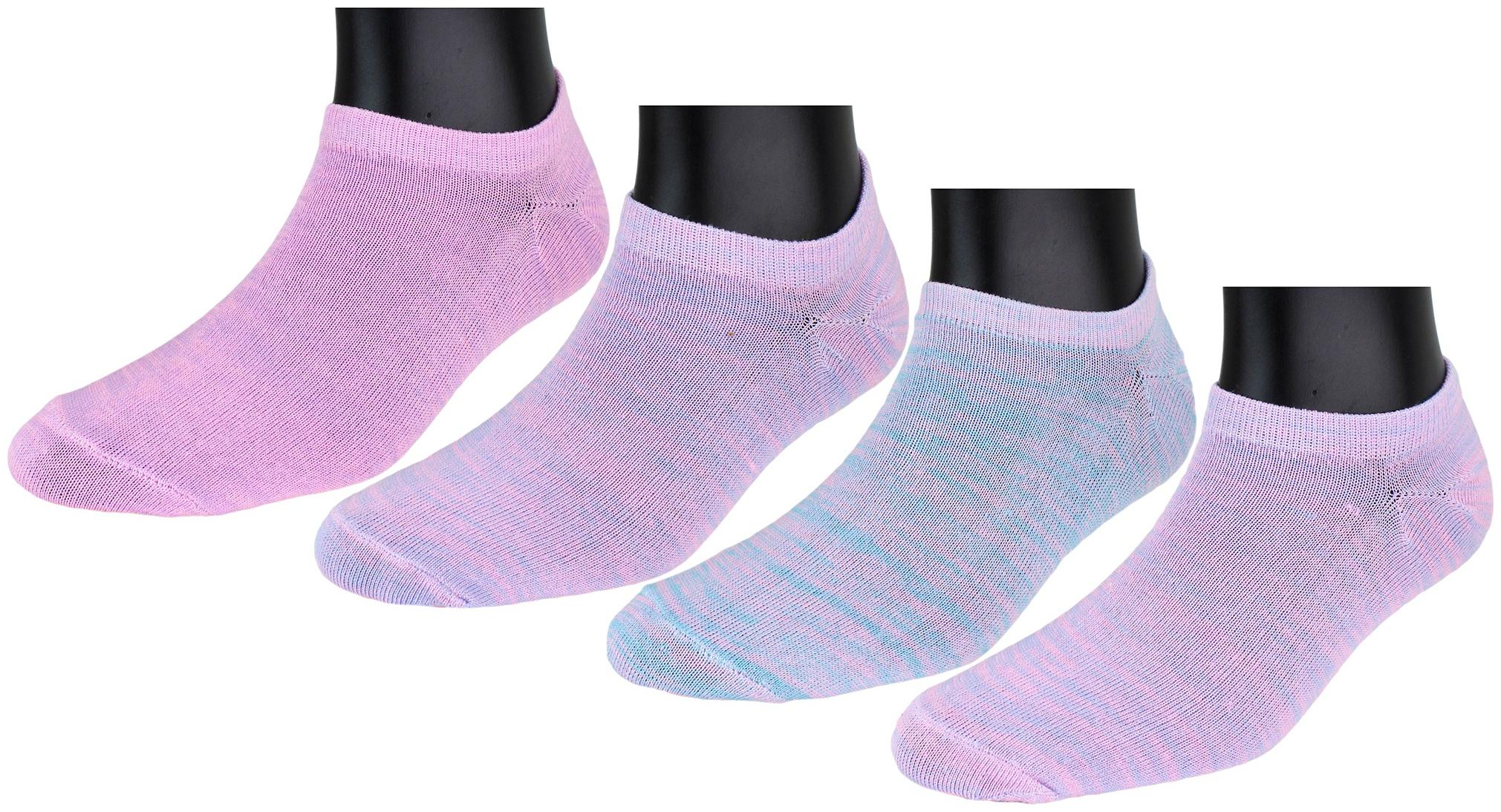 

Neska Moda Women 4 Pairs Multicolor Cotton Low Cut Length Socks S1133