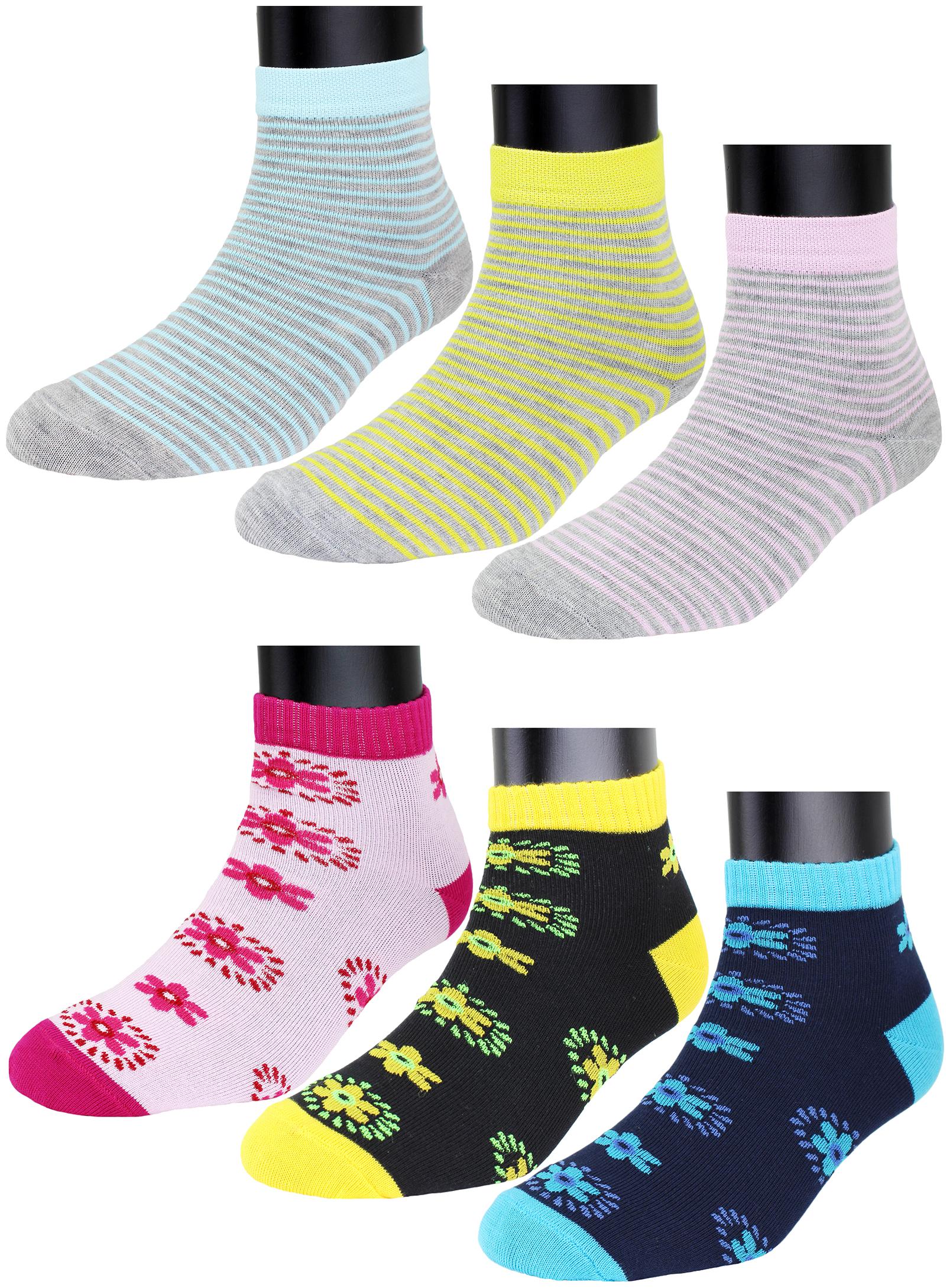 

Neska Moda Women 6 Pairs Multicolor Cotton Ankle Length Socks