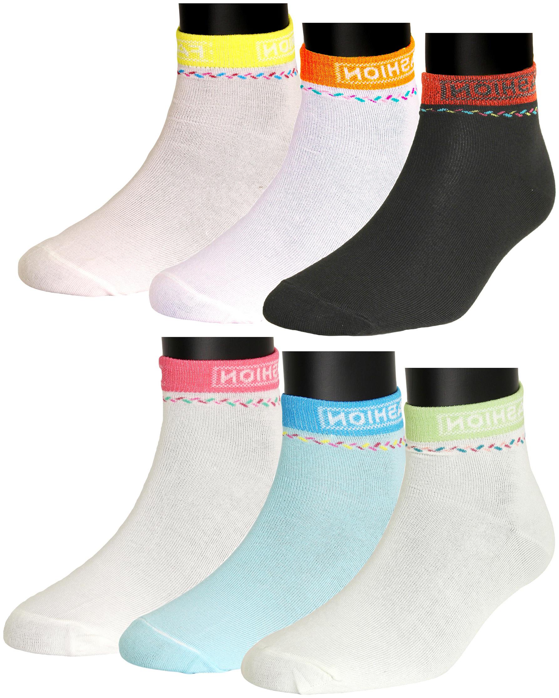 

Neska Moda Women 6 Pairs Multicolor Cotton Ankle Length Socks