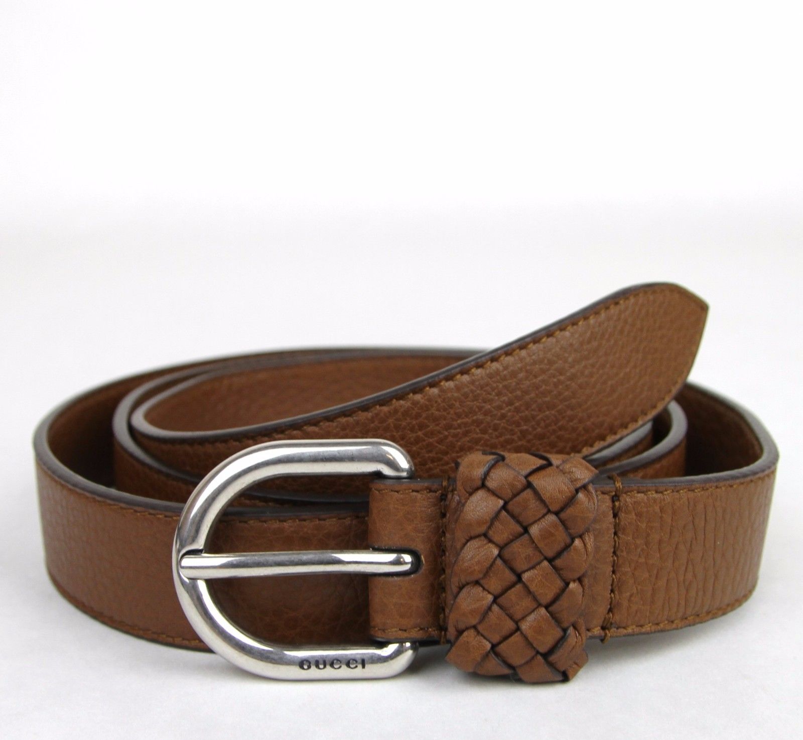 

NEW Authentic GUCCI Men s Leather Wrap Belt with Orval Buckle 336828