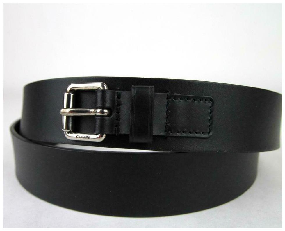 

NEW Authentic GUCCI Mens Leather Belt with Square buckle 341747 bgh0n