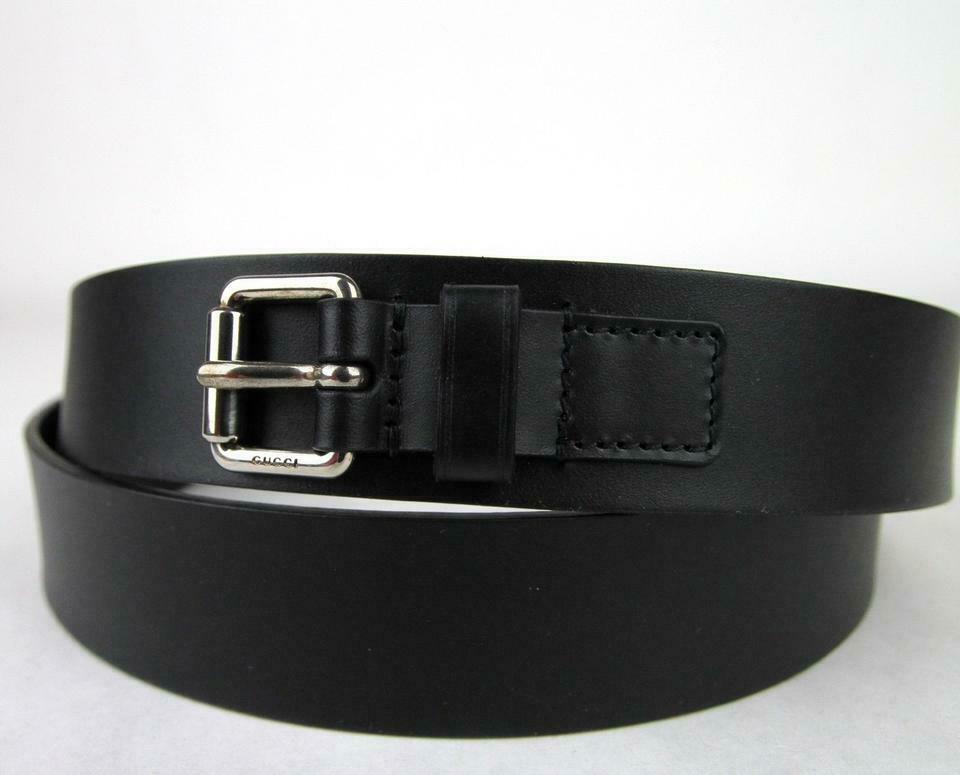 

NEW Authentic GUCCI Mens Leather Belt with Square buckle 341747 bgh0n