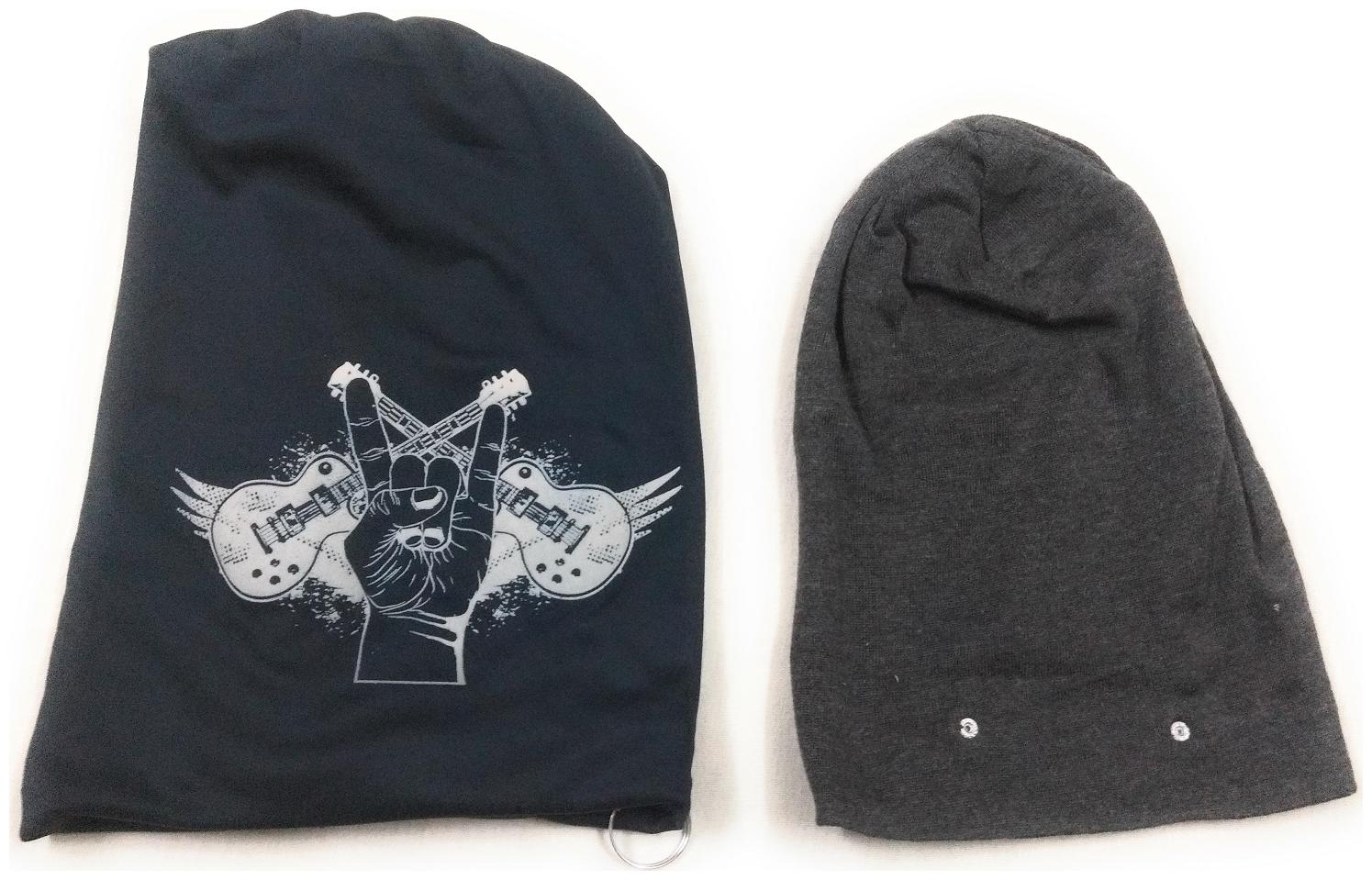 

Winter Beanie Cap for Men - Pack of 2 (Free Size Black Grey)