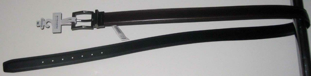 

NEW PERRY ELLIS PORTFOLIO REVERSIBLE BELT SIZE 46 Black Brown Leather