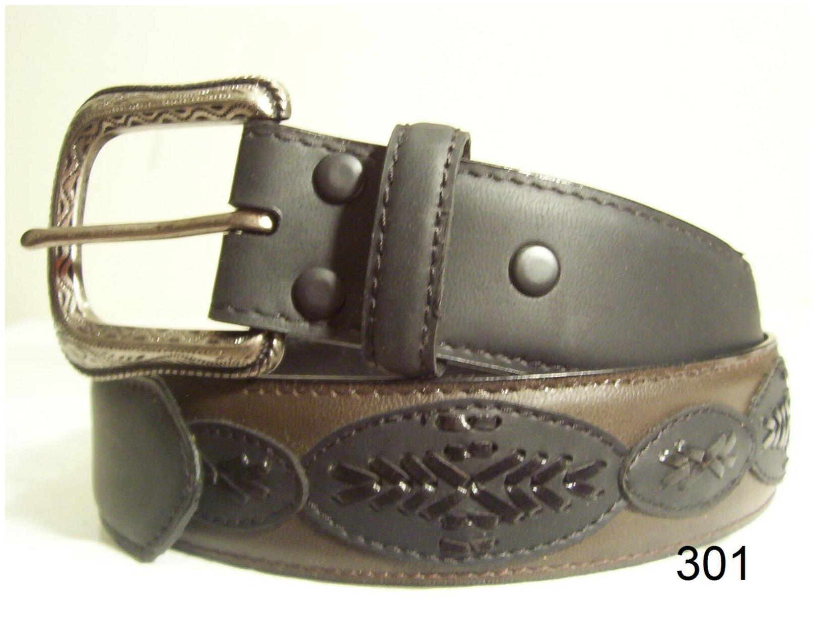 

New Tooled Western Belt Buckle w Lacing Size 40