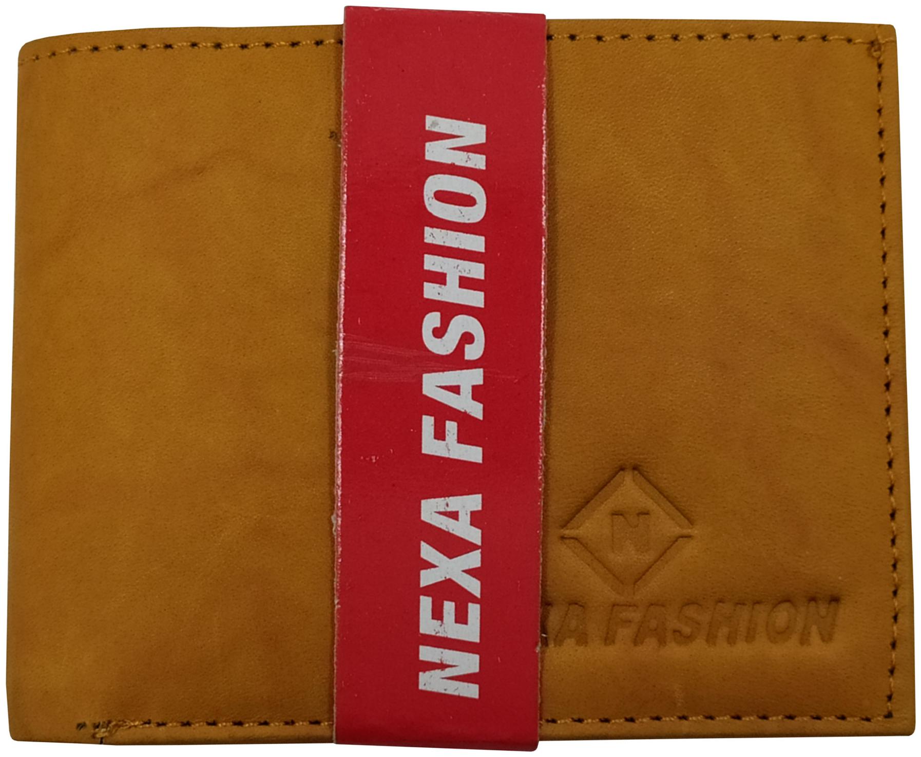 

NEXA FASHION Men Tan Leather Bi-Fold Wallet ( Pack of 1 )