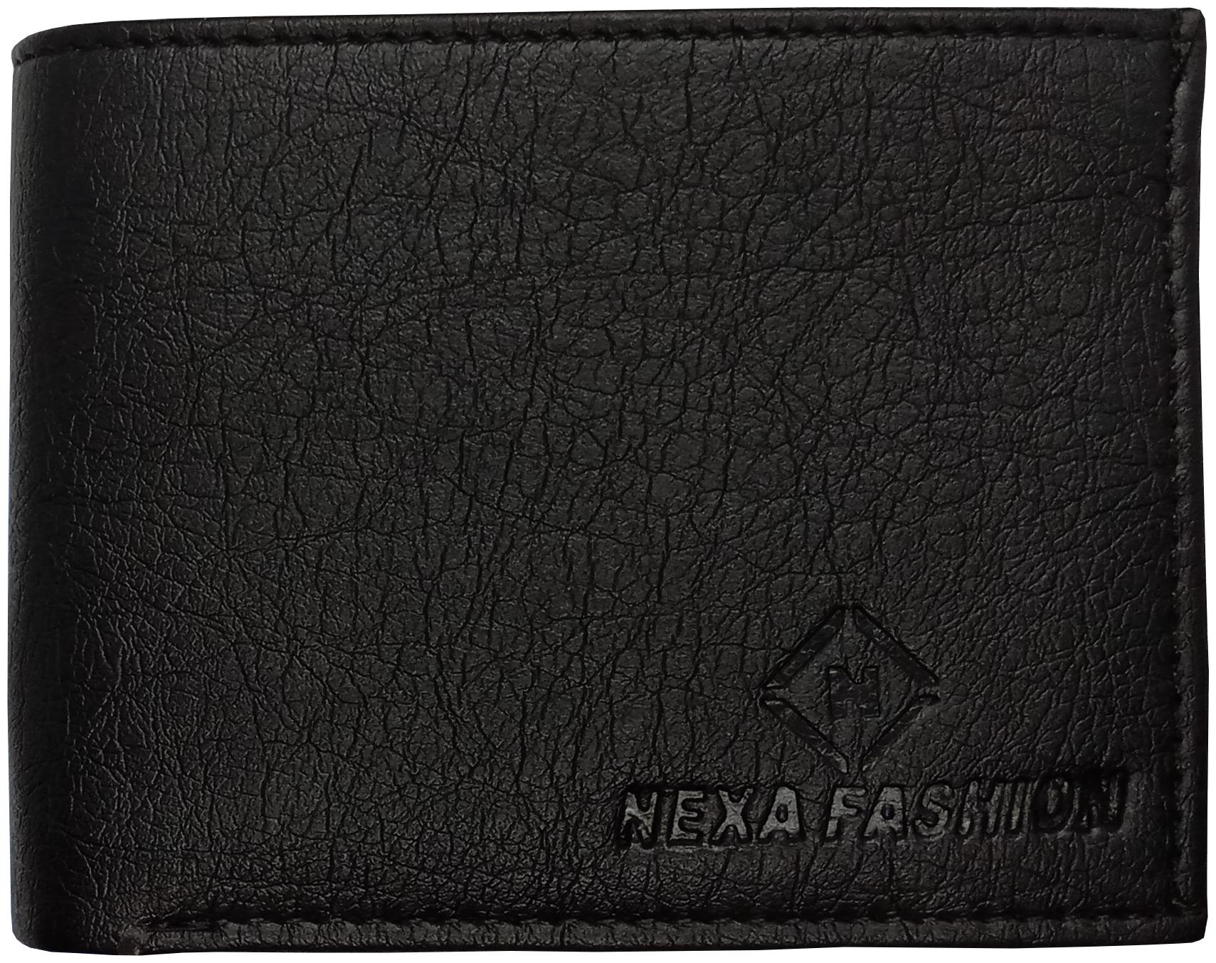 

NEXA FASHION Men Black Leather Bi-Fold Wallet ( Pack of 1 )