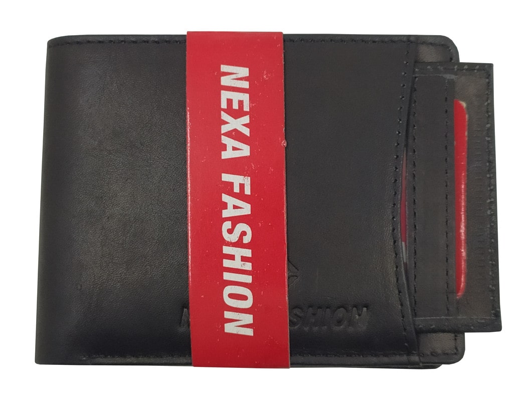 

NEXA FASHION Men Black Leather Bi-Fold Wallet ( Pack of 1 )