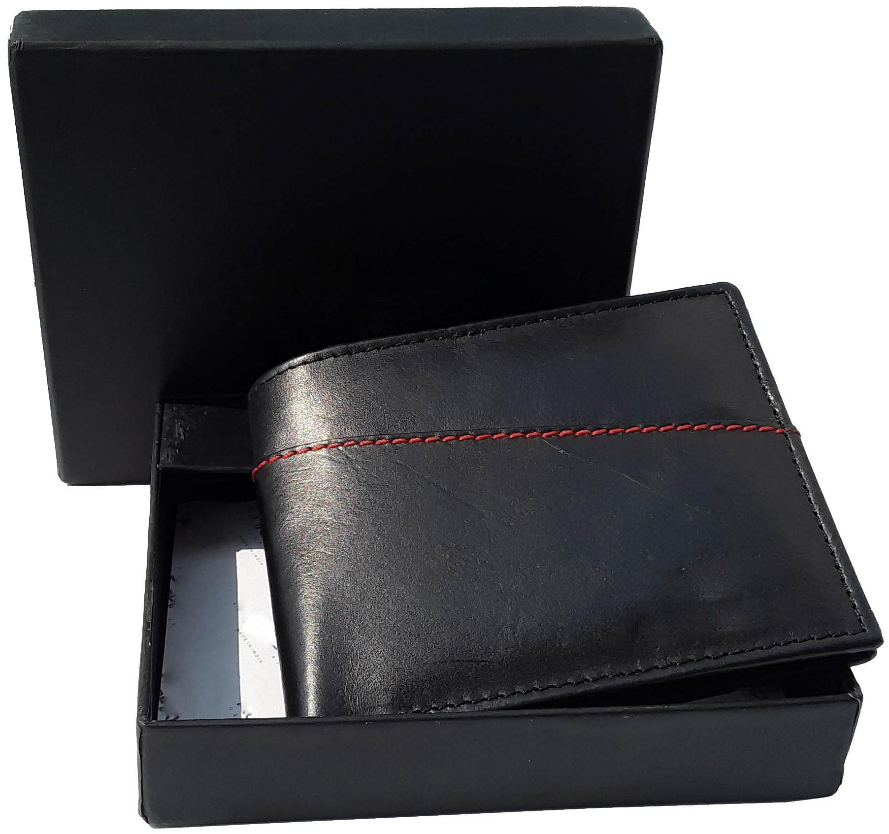 

NUKAICHAU Men Black Leather Bi-Fold Wallet ( Pack of 1 )
