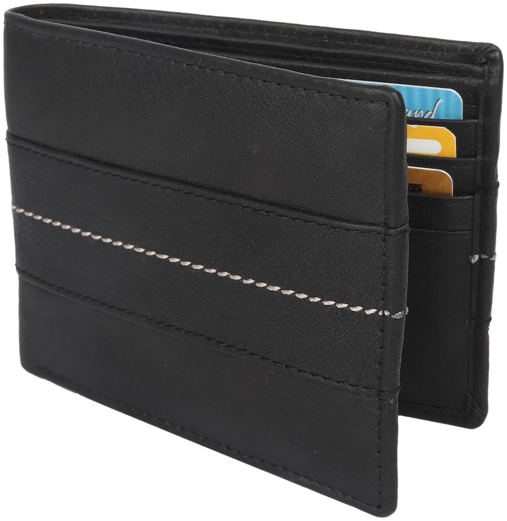 

NUKAICHAU Men Black Leather Bi-Fold Wallet ( Pack of 1 )
